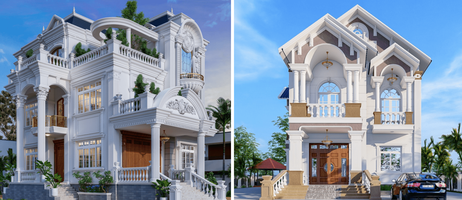 Mẫu nhà tân cổ điển sang trọng
